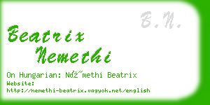 beatrix nemethi business card